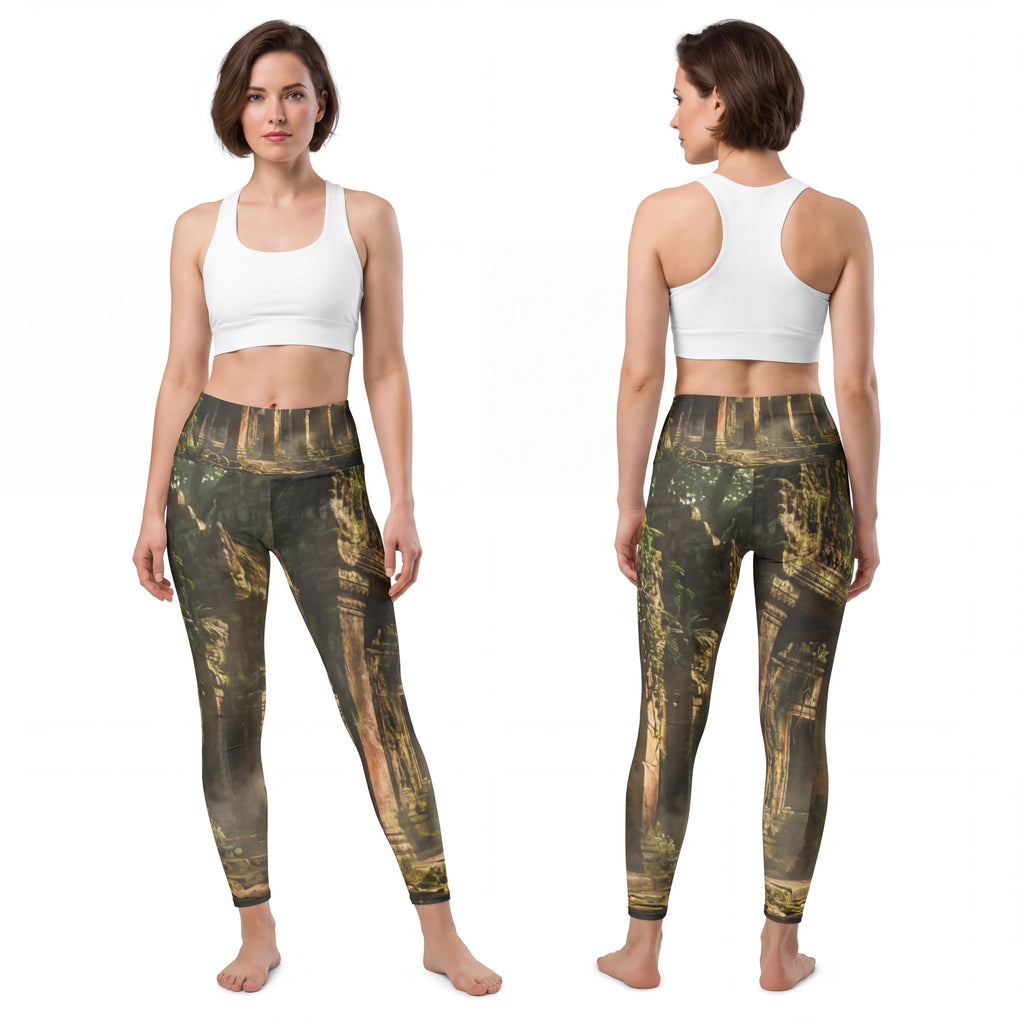 Women's Yoga Pants - Sacred Temple Flow | Echovira Gallery