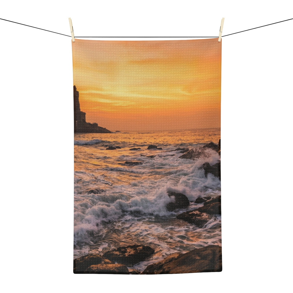 Microfiber Tea Towel - Sunlit Waves