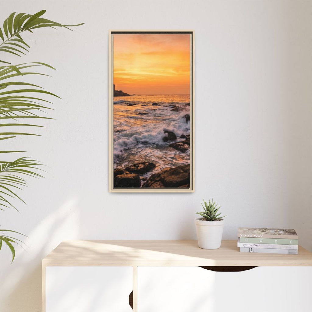Framed Matte Canvas - Majestic Golden Coast