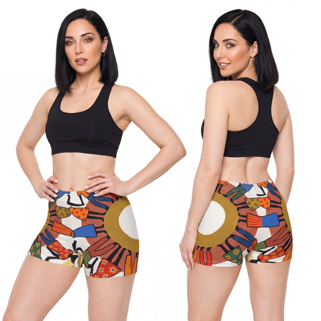 Women's Shorts - Unity Mandala Folk Art | Echovira Gallery
