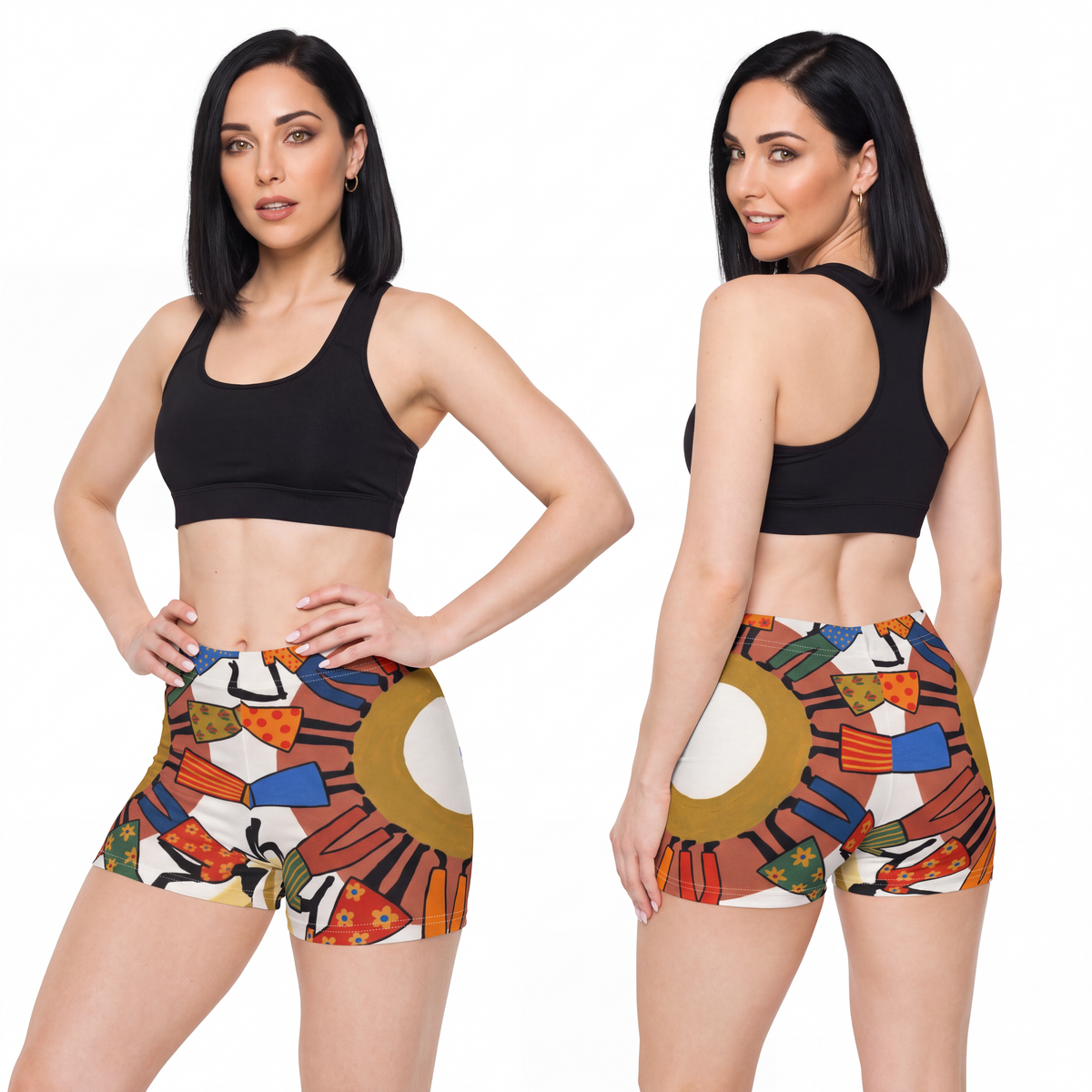 Women's Shorts - Unity Mandala Folk Art | Echovira Gallery
