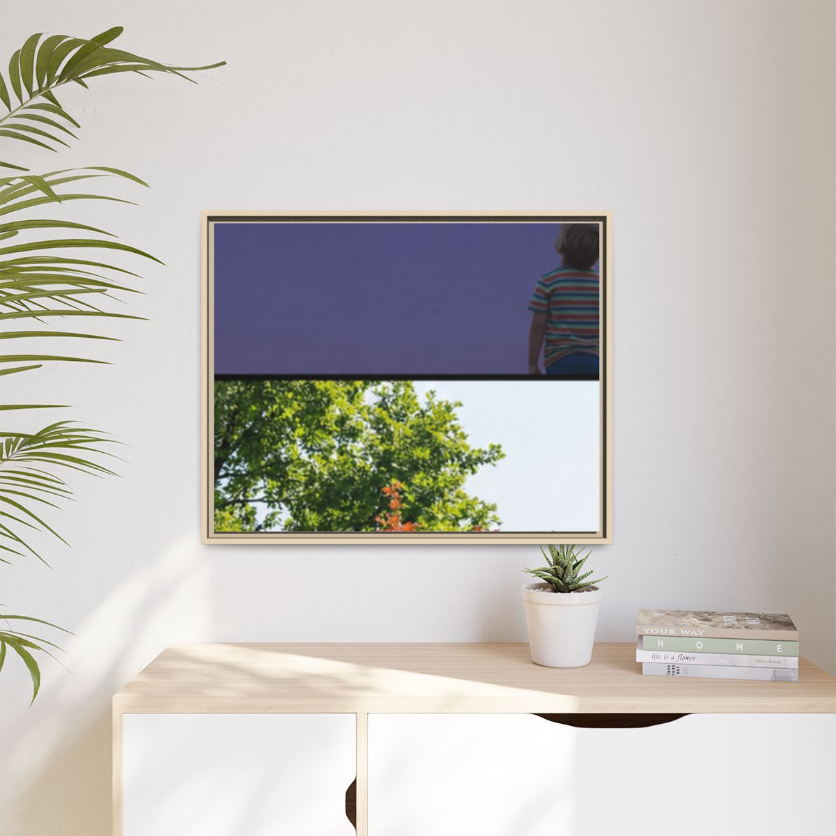 Matte Canvas, Framed - Stardust & Forest Discovery — Natural...