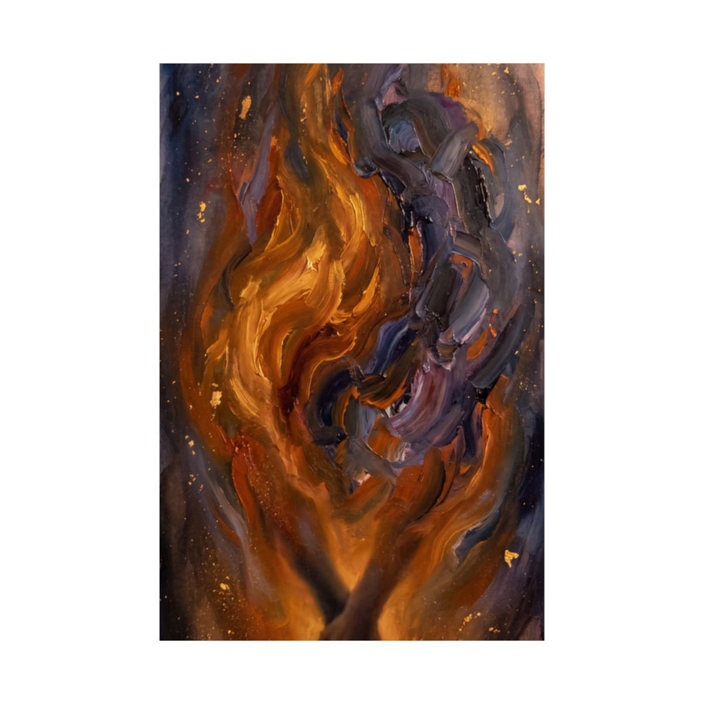 Matte Vertical Poster - Ember Resonance Wall Art (8×10 &......