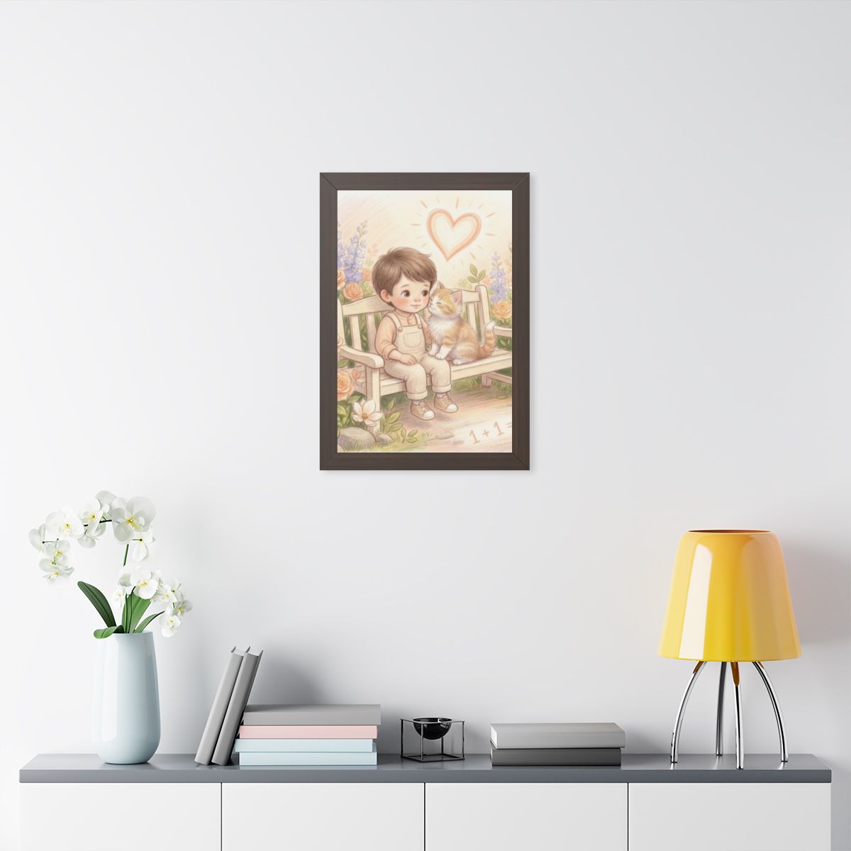 Framed Vertical Poster - Tender Garden Friendship Storybook...