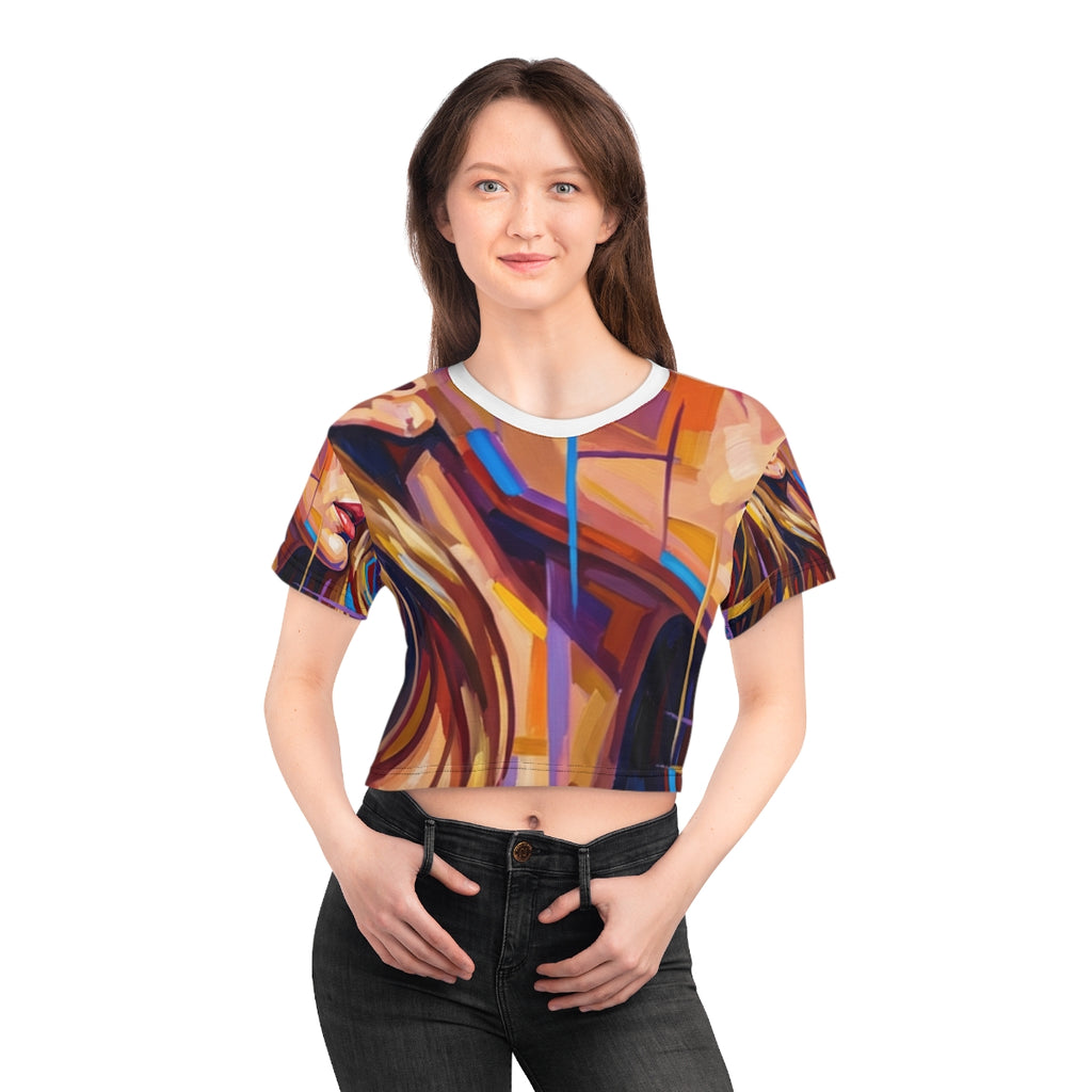 Crop Tee - Shattered Elegance | Echovira Gallery