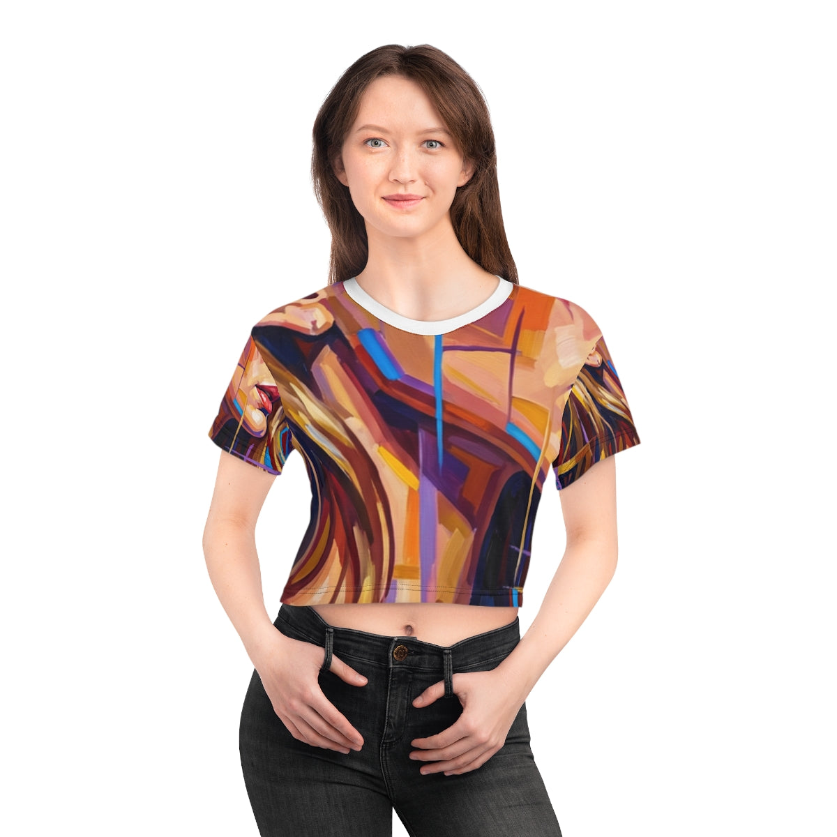 Crop Tee - Shattered Elegance | Echovira Gallery