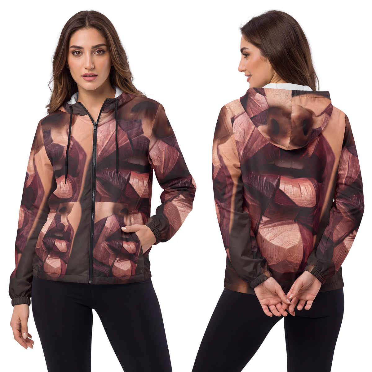 Unisex Windbreaker - Sculpted Facets | Echovira Gallery