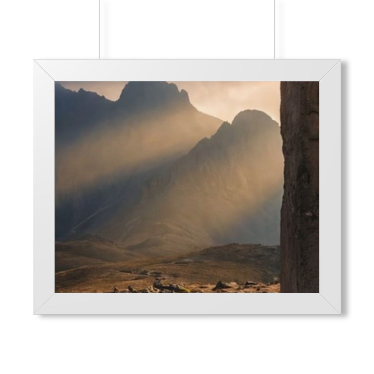 Framed Horizontal Poster - Mystic Monolith Ancient Persian...