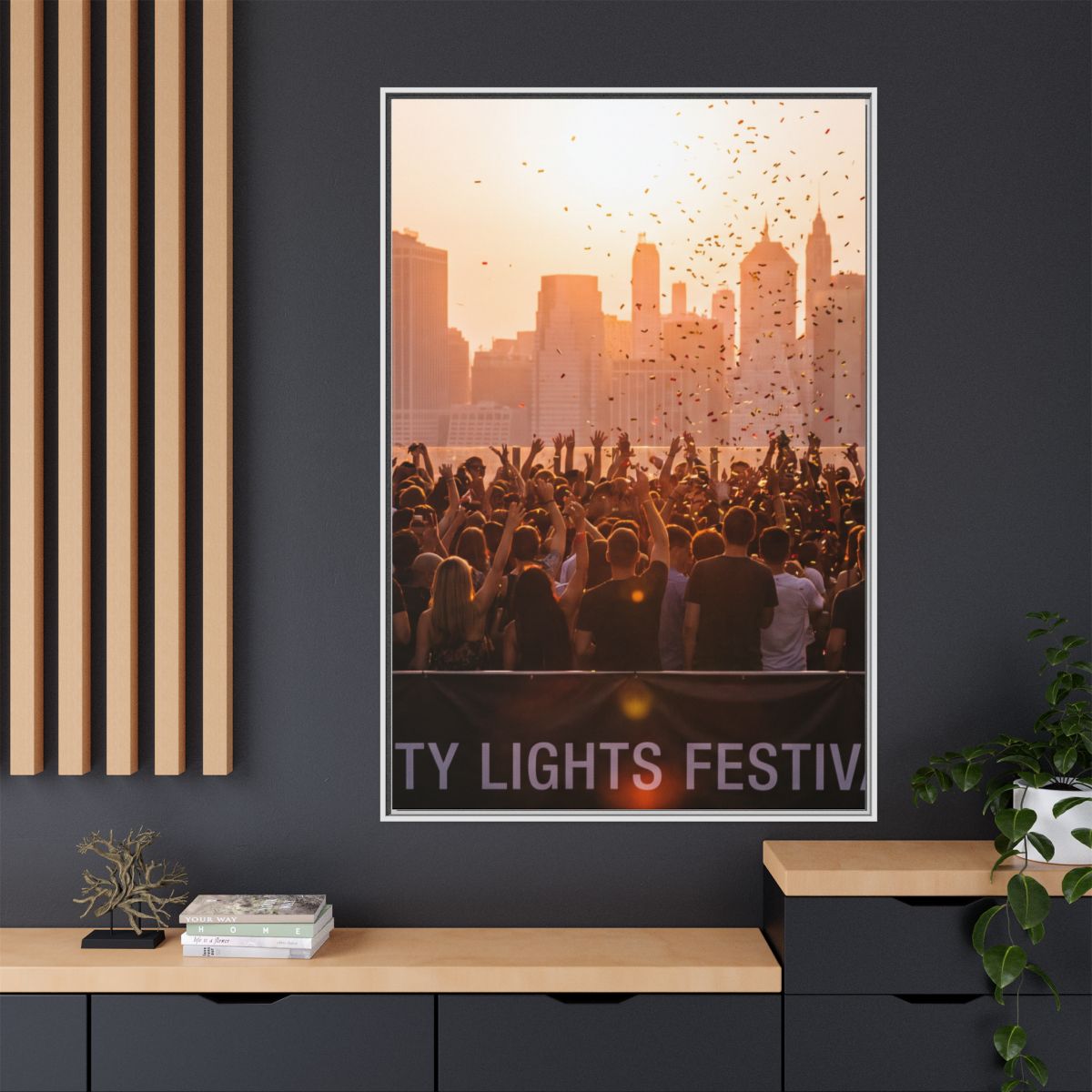 Framed Matte Canvas - City Lights Festival (8×10, 9×12... |...