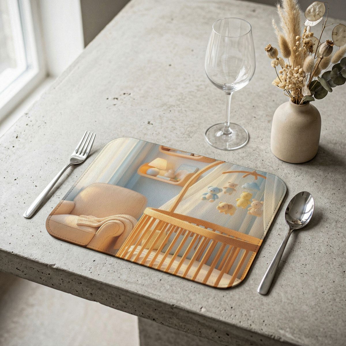 Serene Leather Placemat - Elegant Dining
