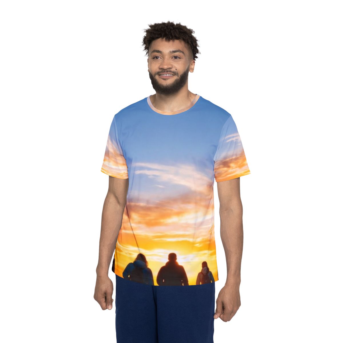 Men's Sports Jersey - Golden Mountain | Echovira Gallery