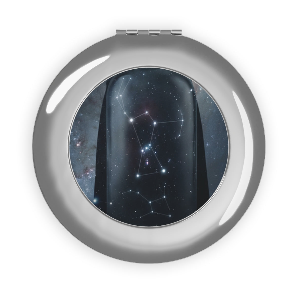 Compact Travel Mirror - Cosmic Sentinel Orion Constellation...