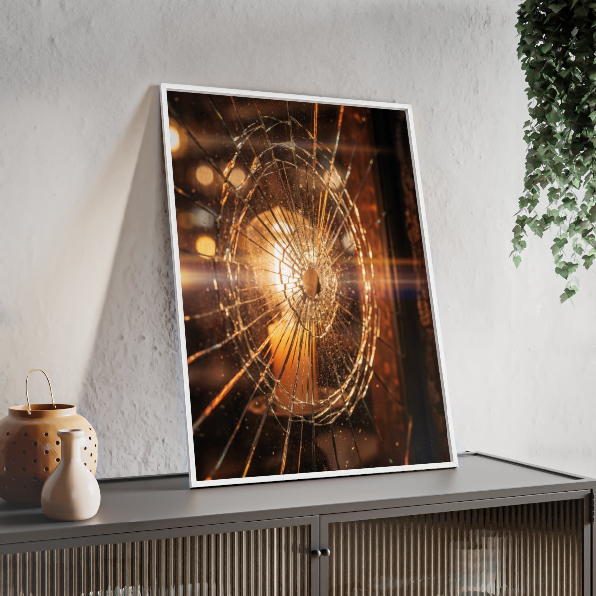 Posters with Wooden Frame - Fractured Light Shattered... |...