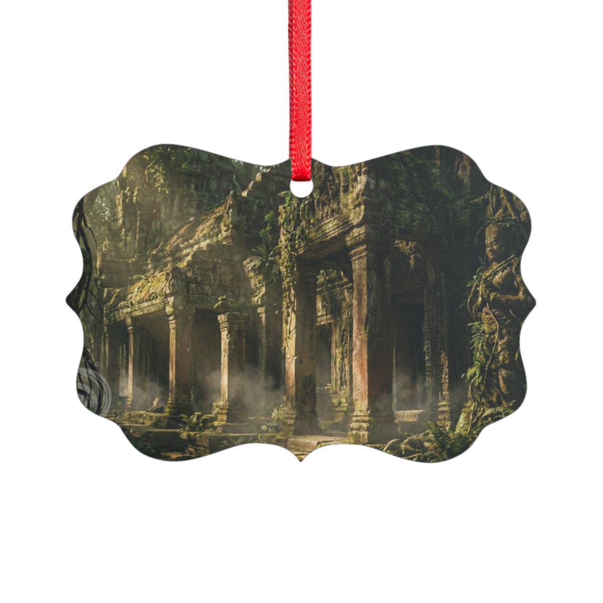 Acrylic Ornament - Ancient Temple Vista | Echovira Gallery