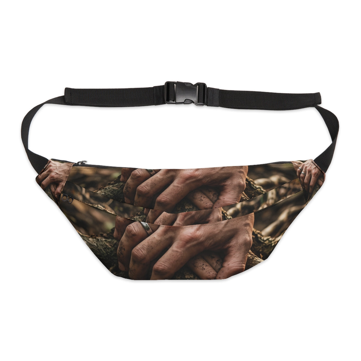 Large Fanny Pack with Earthy Forest Roots Art