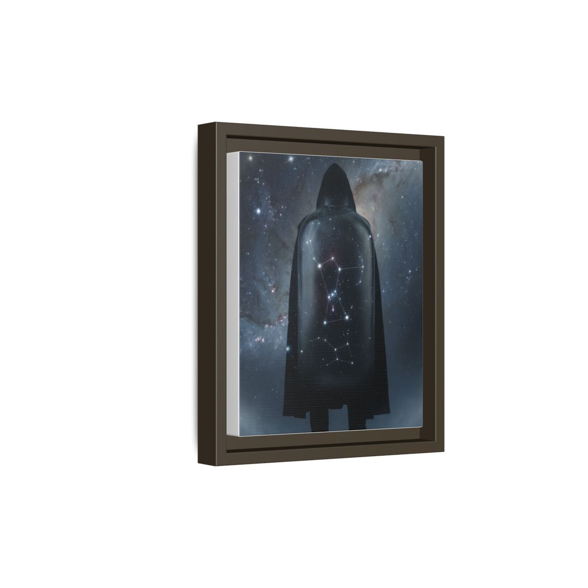 Framed Matte Canvas - Cosmic Sentinel — Espresso / 1.25" (8×10, 9×12, 11×14, 12×16, 10×20, 12×18, 16×20, 16×24, 18×24, 12×36, 20×24, 16×32, 20×30, 24×30, 24×32, 16×48, 24×36, 24×48, 30×40, 20×60, 32×48, 30×60 & 40×60)