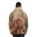 Men's Fashion Hoodie - Golden Rays of Unity Wall Art |...