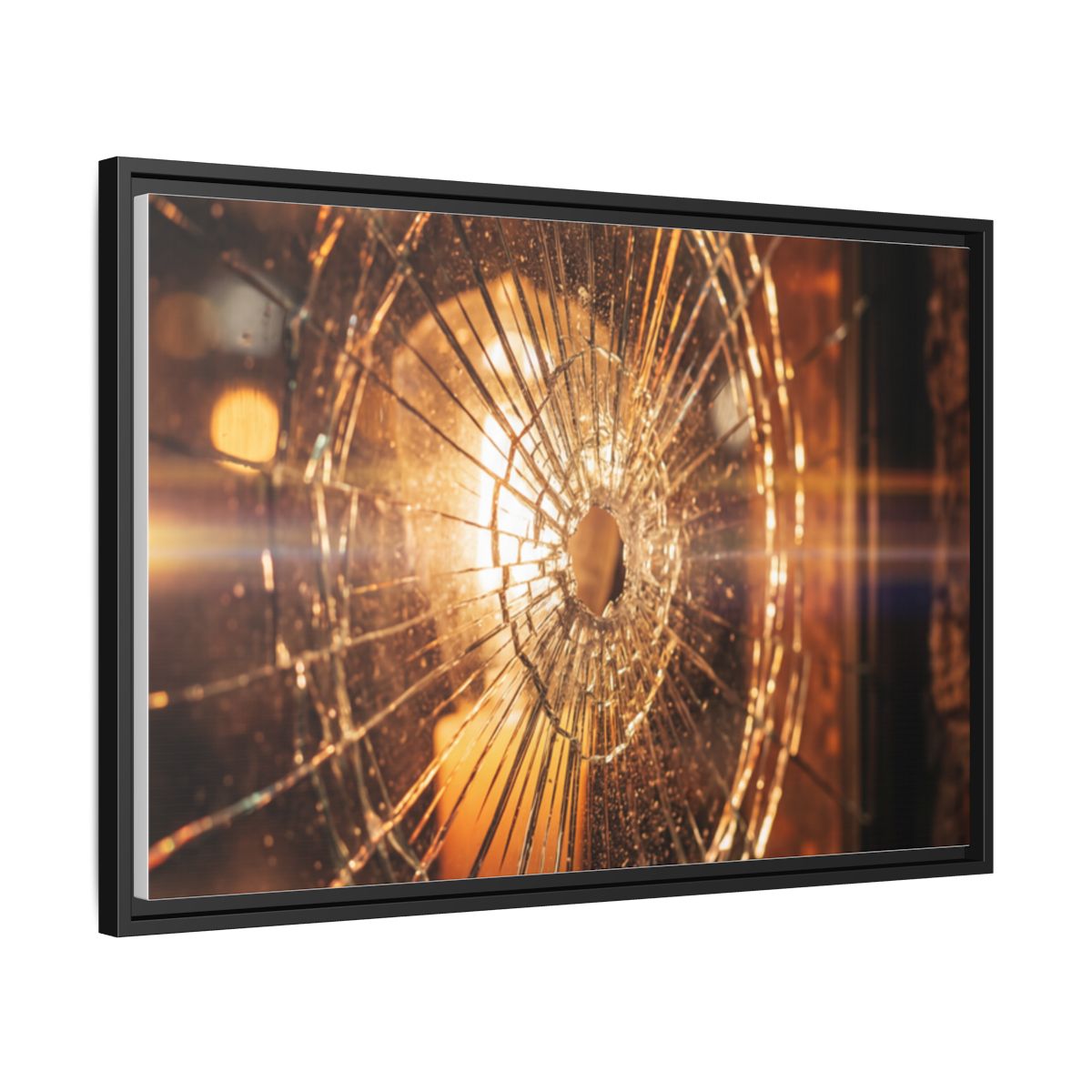 Framed Matte Canvas - Amber Glow — Black / 1.25"