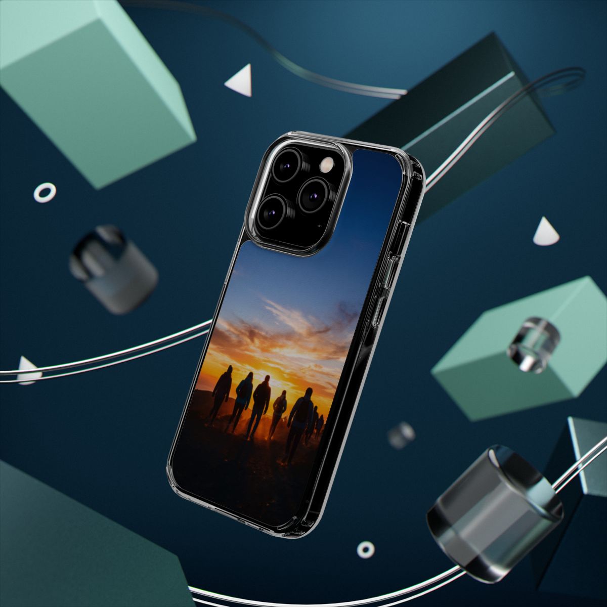 Clear Impact-Resistant Case - Sunset Peaks