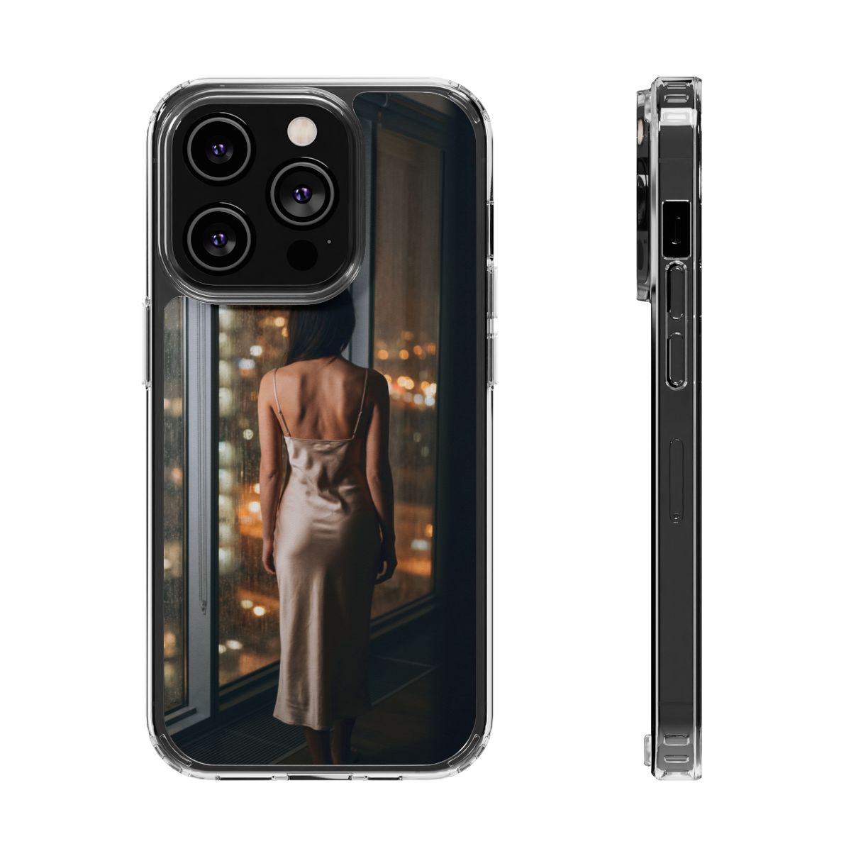Clear Impact-Resistant Cases - Clear Phone Case - Rainy Mood...
