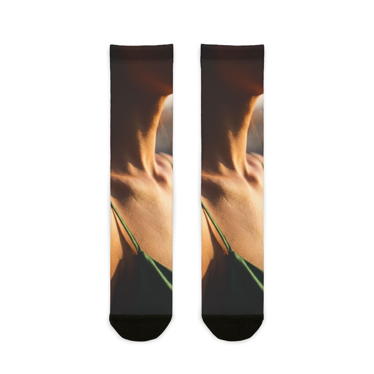 Sublimation Crew Socks - Emerald Sun Steps