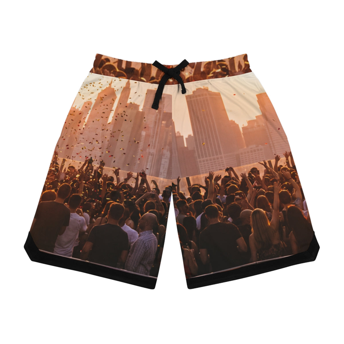 Men's Basketball Rib Shorts - City Lights | Echovira Gallery