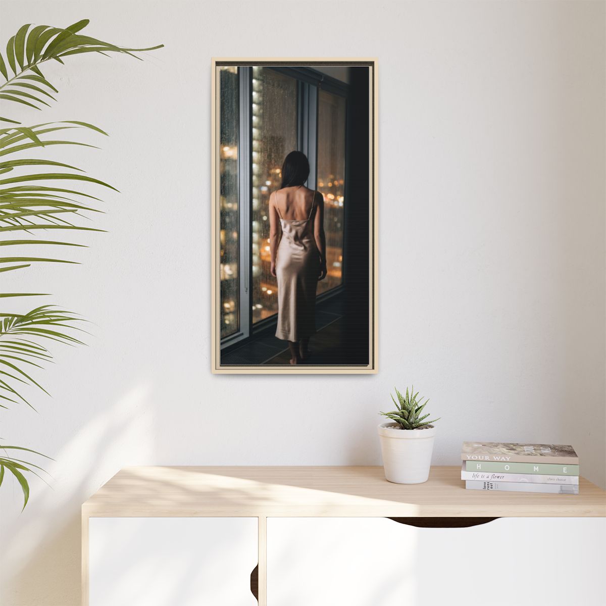 Framed Matte Canvas - Cinematic Nights — Natural / 1.25"