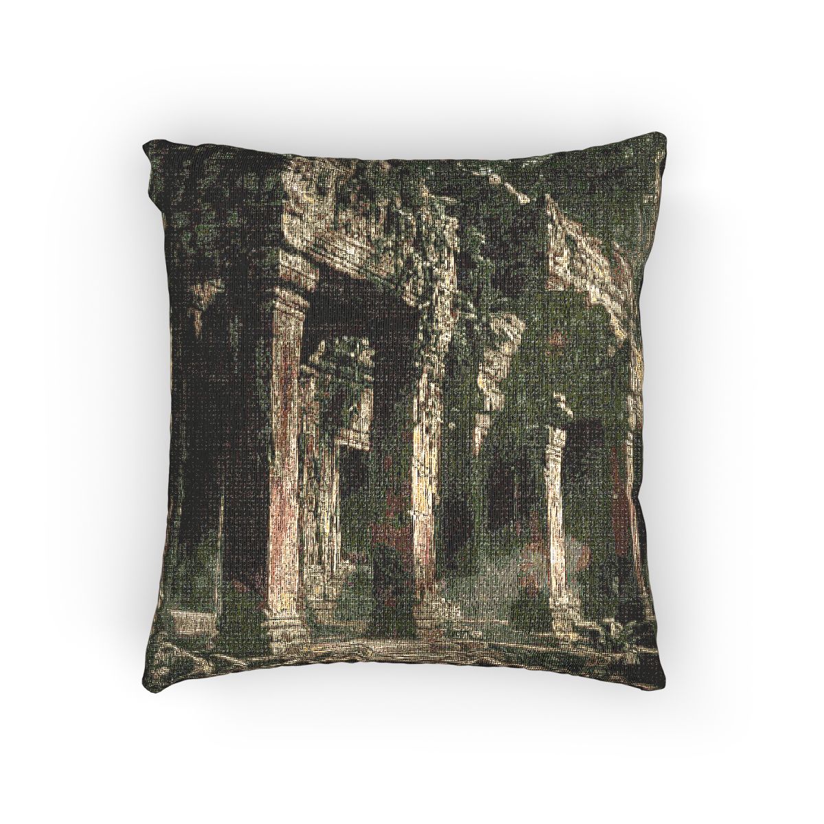 Woven Pillow - Ancient Temple Sanctuary | Echovira Gallery