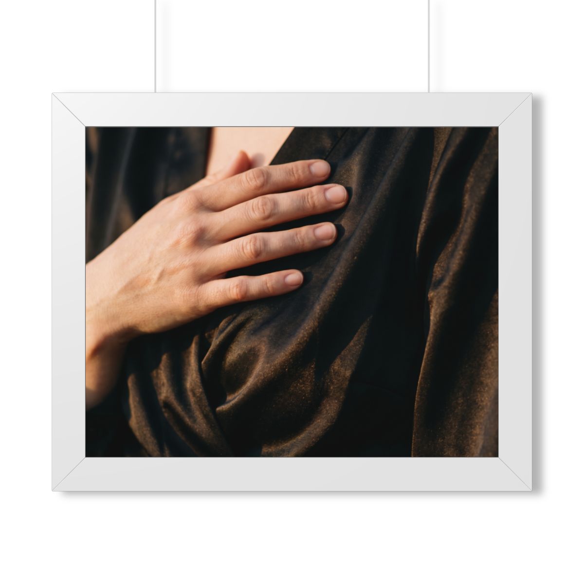 Framed Horizontal Poster - Sunset Satin — White (14×11... |...