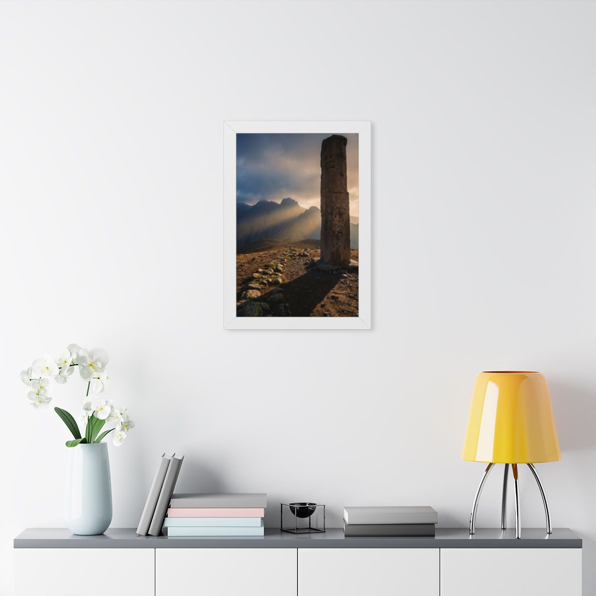 Framed Vertical Poster - Mystic Monolith Ancient Persian......