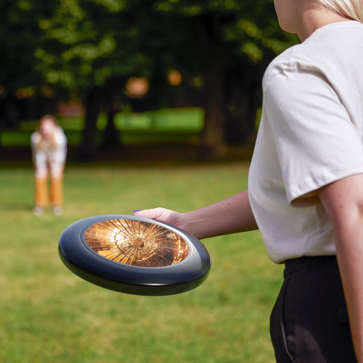Wham-O Frisbee - Shattered Light Golden Reflection Art |...