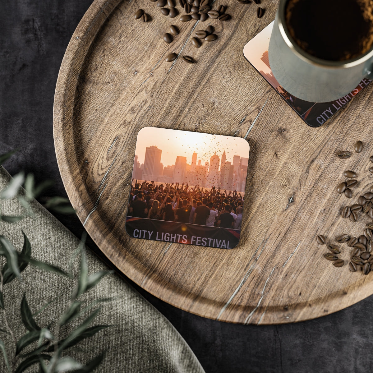 Coasters - City Lights Festival (1 & 4 pcs) | Echovira...