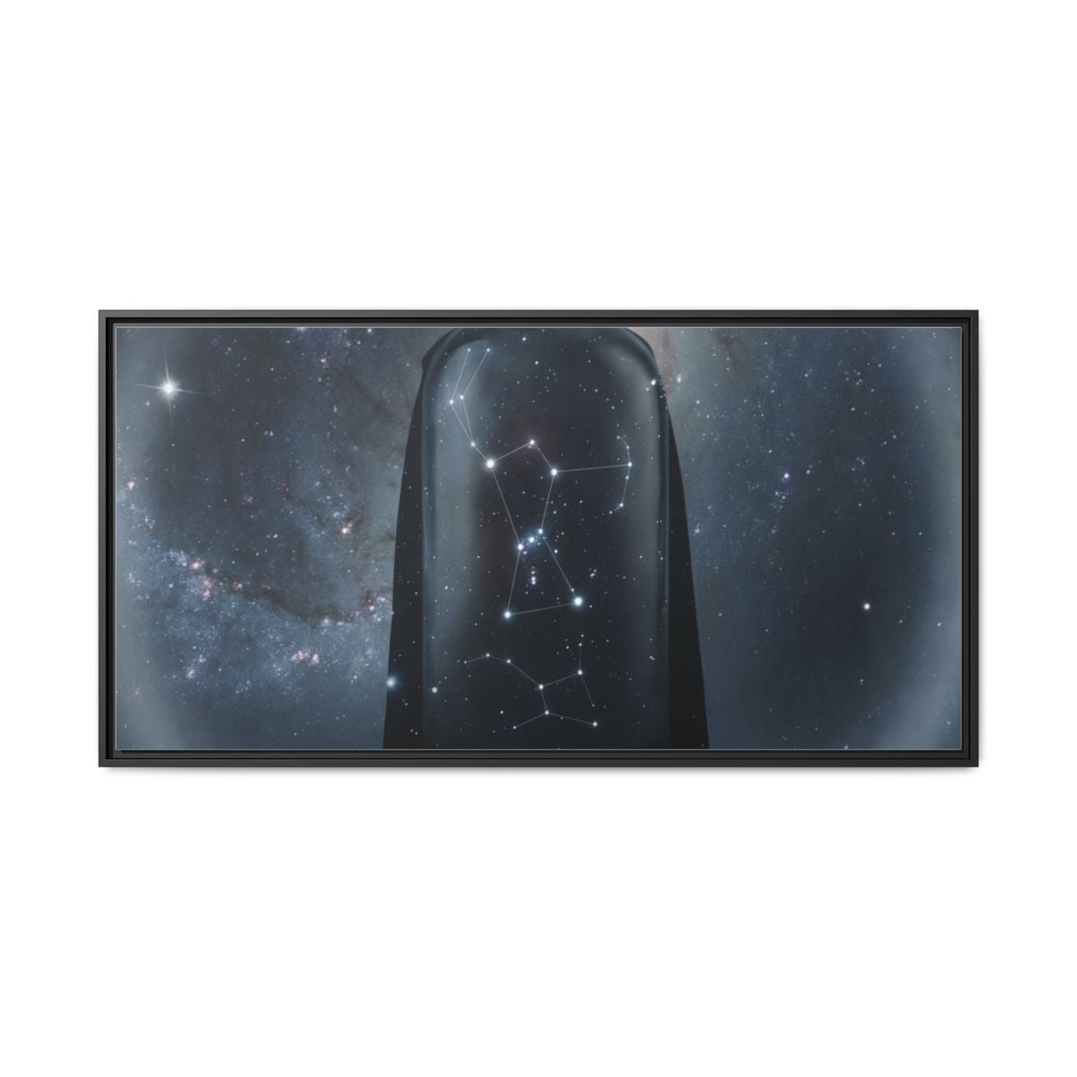 Framed Matte Canvas - Cosmic Sentinel — Black / 1.25" (10×8, 12×9, 14×11, 16×12, 20×10, 18×12, 20×16, 24×16, 24×18, 36×12, 24×20, 32×16, 30×20, 30×24, 32×24, 48×16, 36×24, 48×24, 40×30, 60×20, 48×32, 60×30 & 60×40)