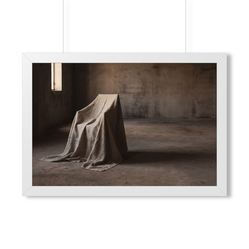Framed Horizontal Poster - Draped Silence Still Life Art......