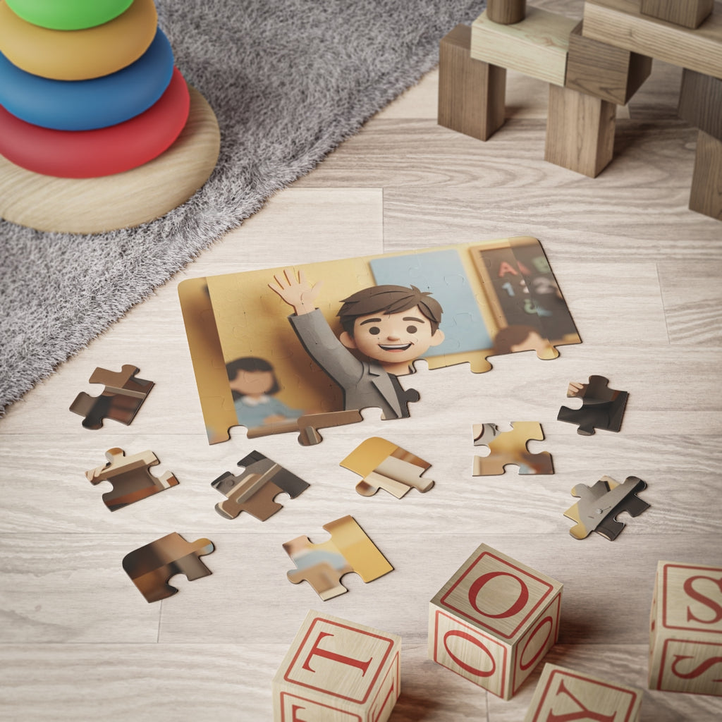 Kids' Puzzle 30-Piece - Curious Student | Echovira Gallery