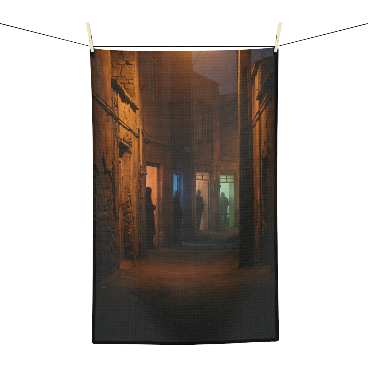 Microfiber Tea Towel - Midnight Bistro Glow | Echovira...