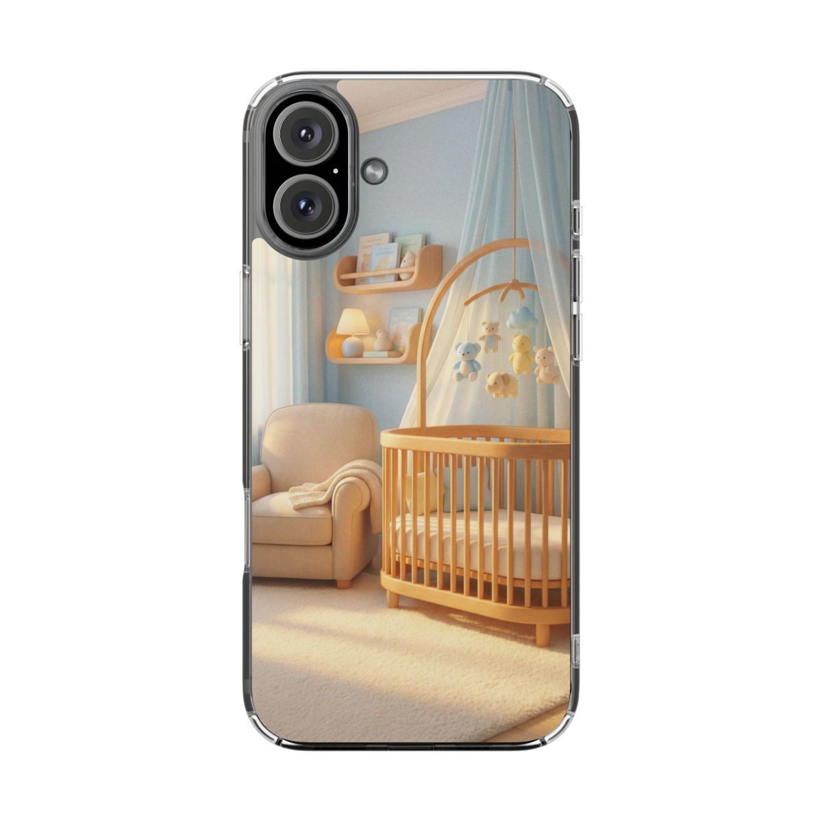 Clear Impact-Resistant Cases - Soft Blue Clear Phone Case...