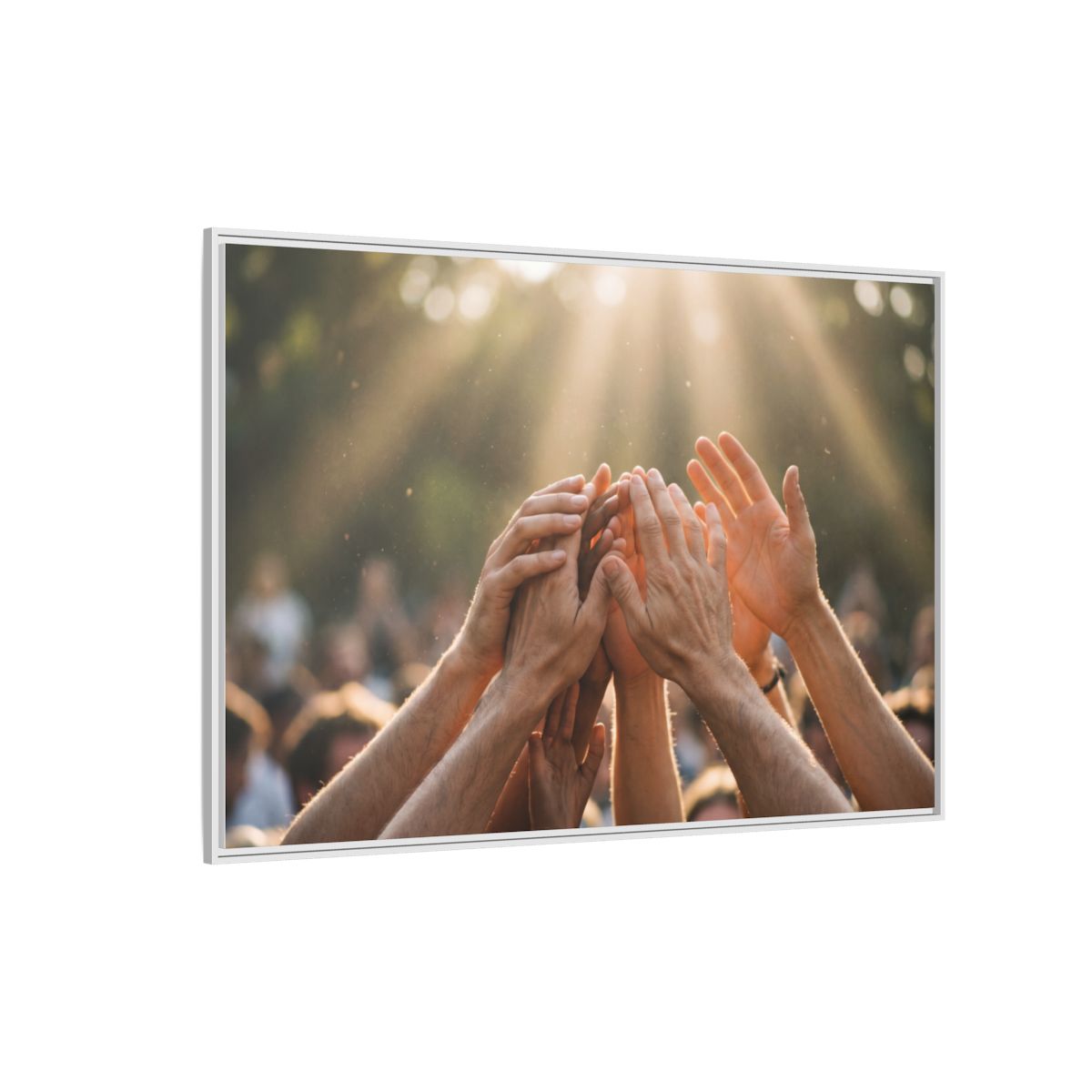 Matte Canvas, Framed - Golden Rays of Unity Wall Art (10×8...