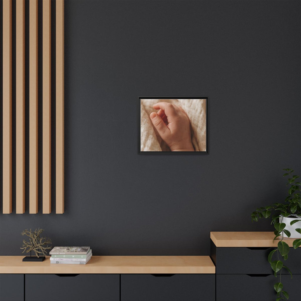 Framed Matte Canvas - Tender Newborn Hand (10×8, 12×9... |...