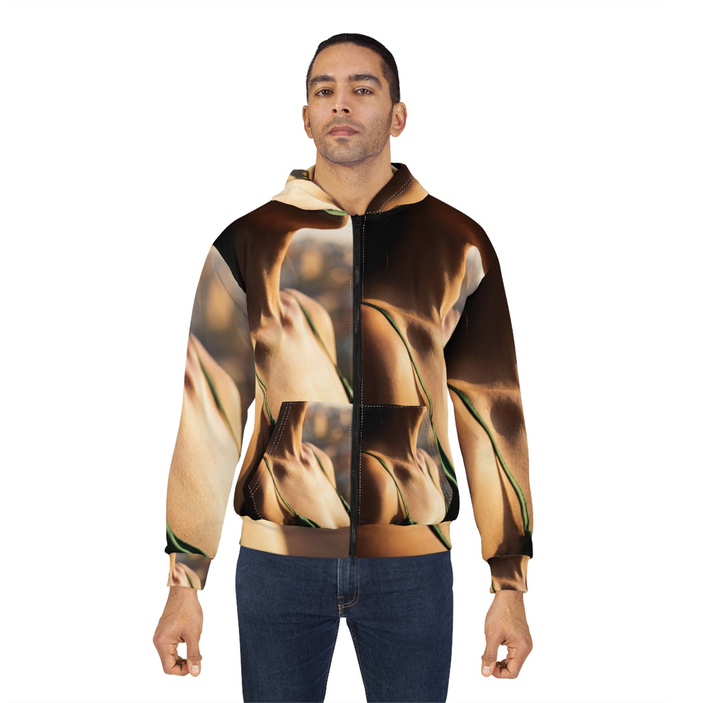 Unisex Zip Hoodie - Emerald Sunset Layer
