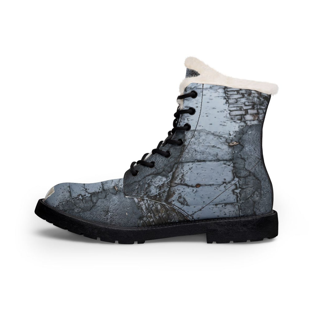 Men's Fur and Leather Boots - Forgotten Silk Alleyway Fine...