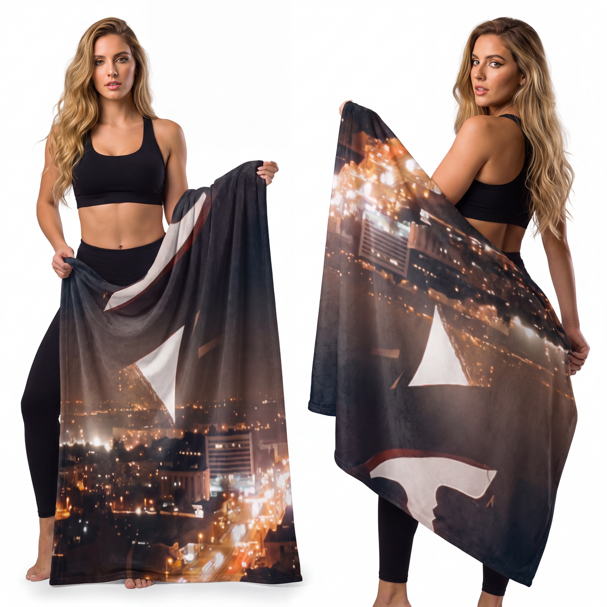 Microfiber Blanket - Midnight City Romance | Echovira...