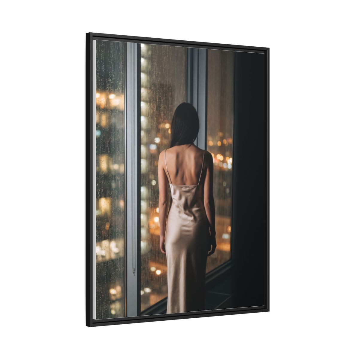 Gerahmte matte Leinwand - Cinematic Nights — Schwarz / 3,175 cm
