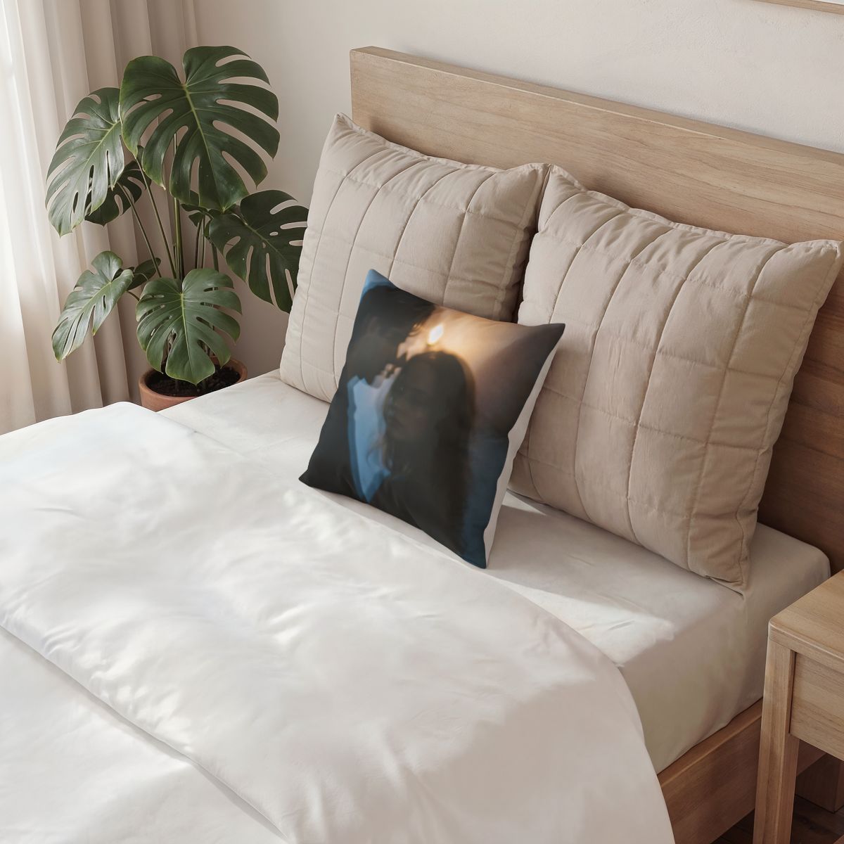 Midnight Reflection Velvet Pillow - Cozy Luxury Cushion |...