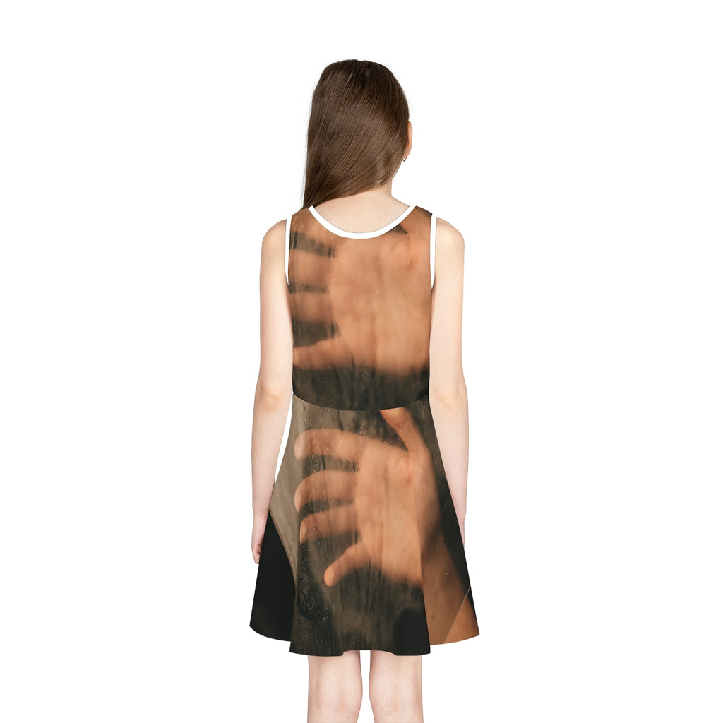 Girls' Sleeveless Sundress with Misty Glass Art