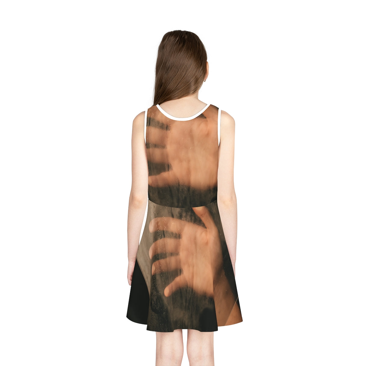 Girls' Sleeveless Sundress with Misty Glass Art