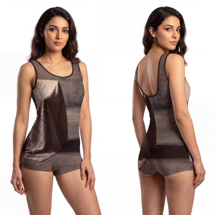 Women's Vintage Swimsuit - Draped Silence Still Life Art - Shadowed Sanctuary