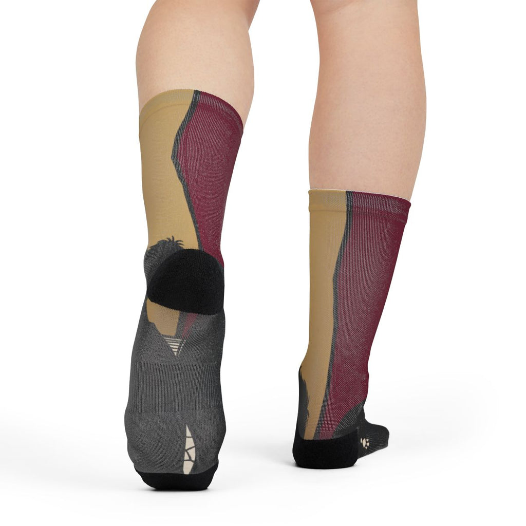 Sublimation Crew Socks - Divided Horizons Silhouette Art |...