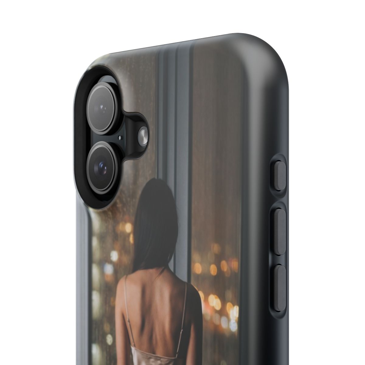 Impact-Resistant Apple iPhone Cases - Rainy City Lights Silk Gown | iPhone 17 Pro Max, 17 Pro, 17 Air & More