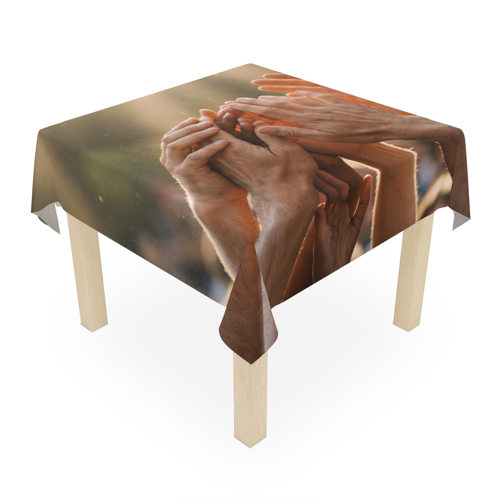 Tablecloth - Golden Rays of Unity Wall Art | Echovira...